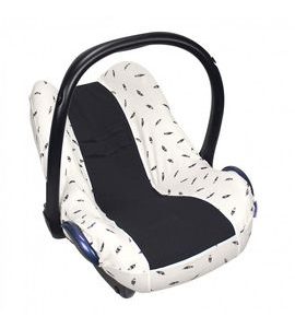 DOOKY POTAH NA AUTOSEDAČKU SEAT COVER 0+ BLACK FEATHERS - LETNÍ POTAHY - AUTOSEDAČKY A PŘÍSLUŠENSTVÍ