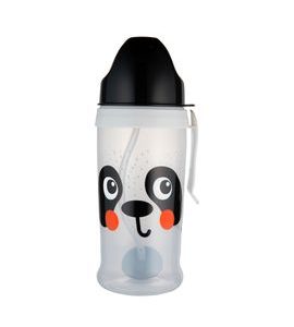 CANPOL BABIES LAHEV NEVYLÉVACÍ SPORTOVNÍ SE SLÁMKOU A ZÁVAŽÍM BABIESBOO 350ML PANDA - SPORTOVNÍ LAHVE - KRMENÍ
