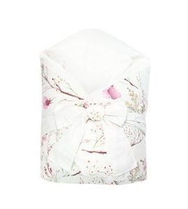 ENIE BABY PÉŘOVÁ ZAVINOVAČKA 80X80 CM PINK TWIGS / - ZAVINOVAČKY - SPINKÁNÍ