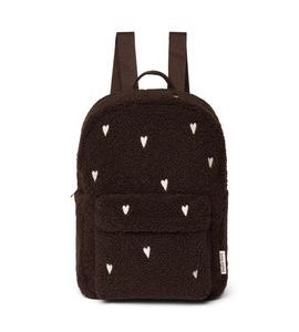 STUDIO NOOS TEDDY MIDI BACKPACK BATŮŽEK S PŘEDNÍ KAPSOU CHOCOLATE HEARTS - DOPLŇKY - PRO MAMINKY