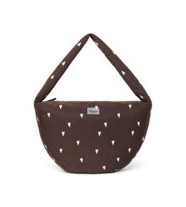 STUDIO NOOS PUFFY CROSS BODY BAG BROWN HEARTS - ORGANIZÉRY A KOŠÍKY - KOČÁRKY A PŘÍSLUŠENSTVÍ