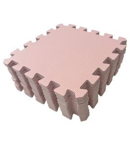 RIALTO BABY HRACÍ PODLOŽKA PUZZLE LIGHT PINK 90X90 CM - HRACÍ PODLOŽKY NA ZEM - SPINKÁNÍ