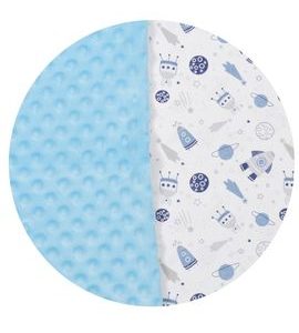 TOMI POVLEČENÍ K4 MINKY RAKETA MODRÁ - POVLEČENÍ DO POSTÝLKY - SPINKÁNÍ