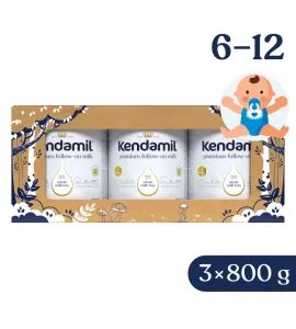 KENDAMIL PREMIUM 2 HMO+ (3× 800 G), POHÁDKOVÉ BALENÍ S DIVADLEM O TŘECH PRASÁTKÁCH - KOJENECKÁ MLÉKA - KRMENÍ