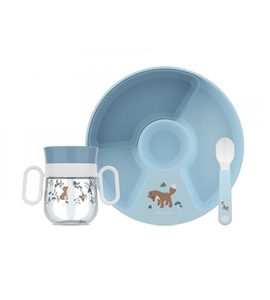 LITTLE DUTCH DĚTSKÁ JÍDELNÍ SADA 3-DÍLNÁ FOREST FRIENDS - MISKY, TALÍŘKY A PODLOŽKY - KRMENÍ