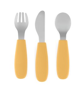 PETITE&MARS SADA PŘÍBORŮ S NEREZOVÉ OCELI TAKE&MATCH DESERT SAND 12M+ - LŽIČKY A PŘÍBORY - KRMENÍ