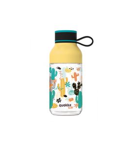QUOKKA PLASTOVÁ LÁHEV ICE KIDS S POUTKEM CACTUS 430 ML - SPORTOVNÍ LAHVE - KRMENÍ