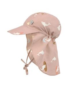 LÄSSIG SPLASH SUN PROTECTION FLAP HAT DOLPHIN PEACH 07-18 MO. - ČEPIČKY A KLOBOUČKY - PRO DĚTI