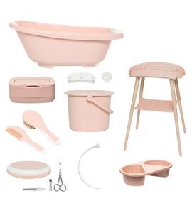 BEBE JOU DIGITÁLNÍ KOUPACÍ SADA SENSE PLUS 8-DÍLNÁ PALE PINK - VANIČKY PLASTOVÉ - KOUPÁNÍ A ZDRAVÍ