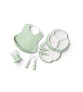BABYBJÖRN 8 DÍLNÝ JÍDELNÍ SET PUDROVĚ ZELENÝ - VÝHODNÉ SADY - KRMENÍ