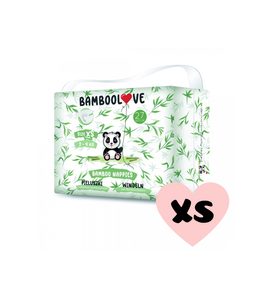 BAMBOOLOVE PLENY JEDNORÁZOVÉ BAMBUS VEL. XS 2-4 KG 27 KS - JEDNORÁZOVÉ PLENY - PŘEBALOVÁNÍ