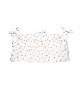ENIE BABY MUŠELÍNOVÝ KAPSÁŘ BÍLÝ SE ZELENÝMI KVĚTY - POVLEČENÍ DO POSTÝLKY - SPINKÁNÍ