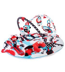 YOOKIDOO HRACÍ DEKA S HRAZDOU A JEZDÍCÍM AUTÍČKEM - ZEMĚ ROBOTŮ - HRACÍ DEKY - PRO DĚTI