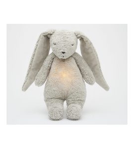 MOONIE USÍNÁČEK ZAJÍČEK 2.0 ORGANIC GREY - USÍNÁČCI ŠUMÍCÍ / S TLUKOTEM - PRO DĚTI