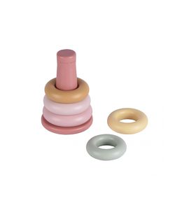 LITTLE DUTCH NASAZOVACÍ KROUŽKY RŮŽOVÉ - STOHOVACÍ HRAČKY - PRO DĚTI