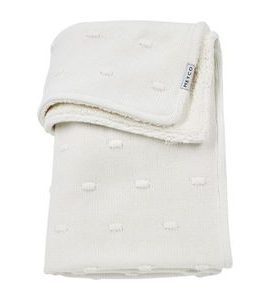 MEYCO DEKA KNOTS TEDDY FLEECE - OFF WHITE - DĚTSKÉ DEKY PRO MIMINKA - SPINKÁNÍ