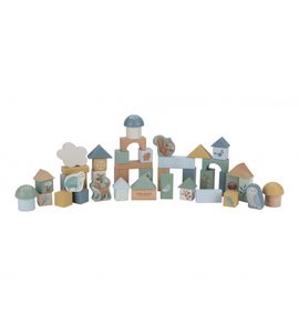 LITTLE DUTCH KOSTKY DŘEVĚNÉ 50 KS V TUBĚ FOREST FRIENDS - KOSTKY - PRO DĚTI