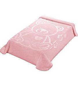 SCARLETT ŠPANĚLSKÁ DEKA I97 RŮŽOVÁ 110X140CM - DĚTSKÉ DEKY PRO MIMINKA - SPINKÁNÍ