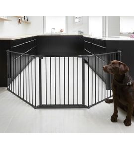 BABY DAN BABYDAN PROSTOROVÁ ZÁBRANA PRO PEJSKY PET FLEX L, KOVOVÁ, ČERNÁ - BEZPEČNOST DĚTÍ V DOMÁCNOSTI - KOUPÁNÍ A ZDRAVÍ