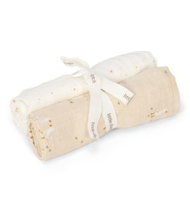 LITTLE DUTCH PLENY 70X70CM HUSA NEWBORN NATURALS - LÁTKOVÉ PLENY ALL IN ONE - PŘEBALOVÁNÍ