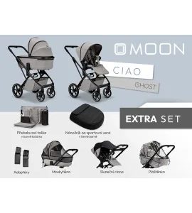 MOON CIAO EXTRA SET - GHOST - KOMBINACE S PŘÍSLUŠENSTVÍM - KOČÁRKY A PŘÍSLUŠENSTVÍ