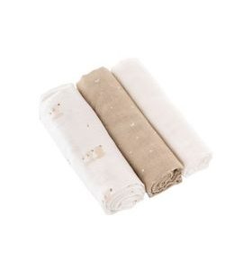 TRÄUMELAND LÁTKOVÉ PLENY 3KS 80 X 80 CM HOPHOP BUNNY BEIGE - LÁTKOVÉ PLENY ALL IN ONE - PŘEBALOVÁNÍ