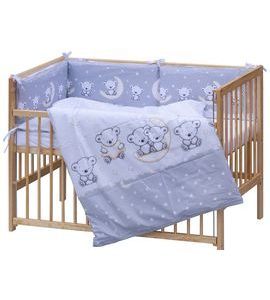 SCARLETT POSTÝLKA 120X60CM S KOMPLETNÍ VÝBAVOU TORO ŠEDÁ - DŘEVĚNÉ POSTÝLKY - SPINKÁNÍ