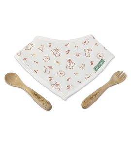 MINILAND SADA BRYNDÁKU A DŘEVĚNÉHO PŘÍBORU BUNNY - BRYNDÁKY - KRMENÍ