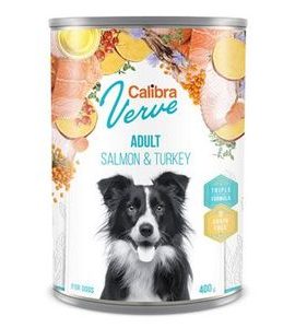 CALIBRA DOG VERVE KONZERVA GF ADULT SALMON & TURKEY 400 G - KONZERVY PRO PSY - CHOVATELSKÉ POTŘEBY MALVÍKZOO