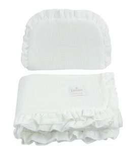 EMITEX SOUPRAVA DO KOČÁRKU MUŠELÍN WHITE - PEŘINKY DO KOČÁRKU - KOČÁRKY A PŘÍSLUŠENSTVÍ