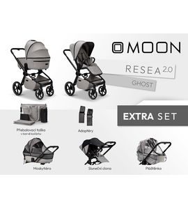 MOON RESEA 2.0 EXTRA SET - GHOST - DVOJKOMBINACE - KOČÁRKY A PŘÍSLUŠENSTVÍ