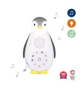 ZAZU TUČŇÁK ZOE ŠEDÝ MUSICBOX S BEZDRÁTOVÝM REPRODUKTOREM - USÍNÁČCI ŠUMÍCÍ / S TLUKOTEM - PRO DĚTI