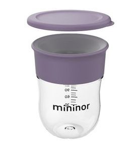 MININOR TRÉNINKOVÝ HRNEČEK 220 ML LILAC FLOWER - DĚTSKÉ HRNEČKY - KRMENÍ