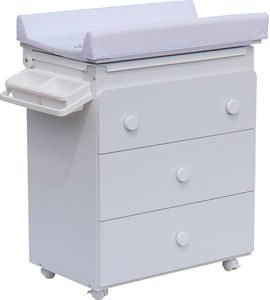 SCARLETT PŘEBALOVACÍ KOMODA S VANIČKOU VISTA BÍLÁ S PŘEBALOVACÍ PODLOŽKOU OSLÍK BÍLÁ - PŘEBALOVACÍ KOMODY - PŘEBALOVÁNÍ