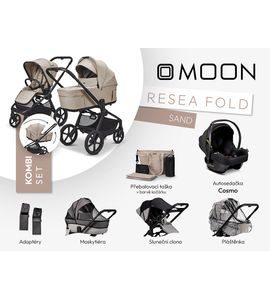 MOON RESEA FOLD KOMBI SET - SAND - KOMBINACE S PŘÍSLUŠENSTVÍM - KOČÁRKY A PŘÍSLUŠENSTVÍ