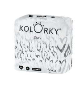 KOLORKY DAY SRDCE M (5-8 KG) 21 KS JEDNORÁZOVÉ EKO PLENKY - JEDNORÁZOVÉ PLENY - PŘEBALOVÁNÍ