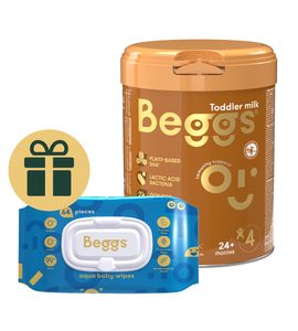 BEGGS 4 BATOLECÍ MLÉKO (800 G) + ZDARMA BEGGS VLHČENÉ UBROUSKY 64KS - KOJENECKÁ MLÉKA - KRMENÍ