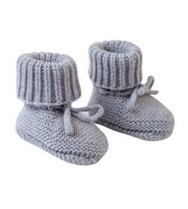 LODGER SLIPPER FOLKLORE MERINO WOOL DRIZZLE 0 - 6 MĚSÍCŮ - KOJENECKÉ CAPÁČKY - PRO DĚTI