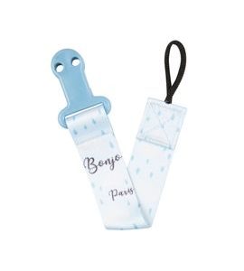 CANPOL BABIES STUŽKA NA DUDLÍK S KLIPEM BONJOUR PARIS MODRÁ - ŠIDÍTKA A DOPLŇKY - KRMENÍ