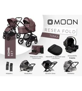 MOON RESEA FOLD KOMBI SET - TONKA - KOMBINACE S PŘÍSLUŠENSTVÍM - KOČÁRKY A PŘÍSLUŠENSTVÍ