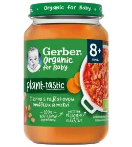 GERBER ORGANIC 100% ROSTLINNÝ PŘÍKRM CIZRNA S RAJČATOVOU OMÁČKOU A MRKVÍ 190G - MASO/ZELENINA - KRMENÍ