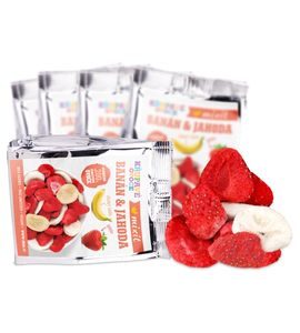 MIXIT KŘUPAVÉ OVOCE DO KAPSY - BANÁN A JAHODA (23G) - DO TAŠKY NA VYCHÁZKU - PRO MAMINKY