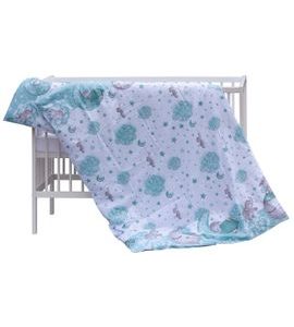 SCARLETT SOUPRAVA DO POSTÝLKY 2-DÍLNÁ LUCY TYRKYSOVÁ 135X100CM - POVLEČENÍ DO POSTÝLKY - SPINKÁNÍ