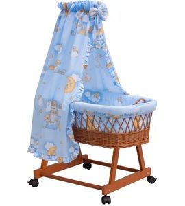 SCARLETT PROUTĚNÝ KOŠ NA MIMINKO S NEBESY MRÁČEK MODRÁ - NEBESA NAD POSTÝLKU - SPINKÁNÍ