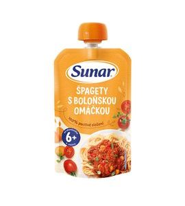 SUNAR PŘÍKRM ŠPAGETY S BOLOŇSKOU OMÁČKOU 6M+ 120G - KAPSIČKY - KRMENÍ