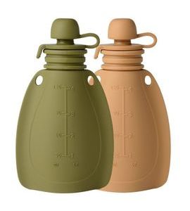 MININOR SILIKONOVÁ KAPSIČKA 2 KS MOSS GREEN/ROE DEER - KAPSIČKY NA JÍDLO - KRMENÍ