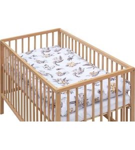 SCARLETT DĚTSKÁ POSTÝLKA S KOMPLETNÍ VÝBAVOU 120 X 60 CM AFRIKA BÉŽOVÁ - DŘEVĚNÉ POSTÝLKY - SPINKÁNÍ