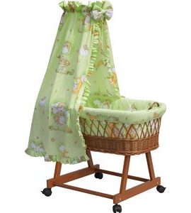 SCARLETT PROUTĚNÝ KOŠ NA MIMINKO S NEBESY MRÁČEK ZELENÁ - NEBESA NAD POSTÝLKU - SPINKÁNÍ