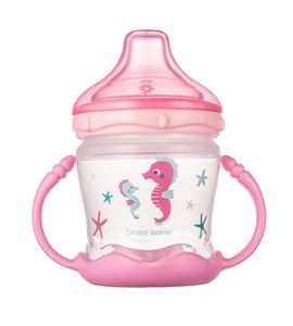 CANPOL BABIES NEVYLÉVACÍ HRNÍČEK SE SILIKONOVÁM PÍTKEM A ÚCHYTY SWEET FUN - DĚTSKÉ HRNEČKY - KRMENÍ