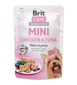 BRIT CARE MINI CHICKEN&TUNA FILLETS IN GRAVY 85 G - KAPSIČKY PRO PSY - CHOVATELSKÉ POTŘEBY MALVÍKZOO